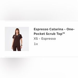 Espresso Figs Scrub Top ONLY